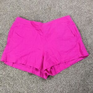 GAP Pink Linen Blend Pull On Shorts Elastic Waist Summer Beach XL